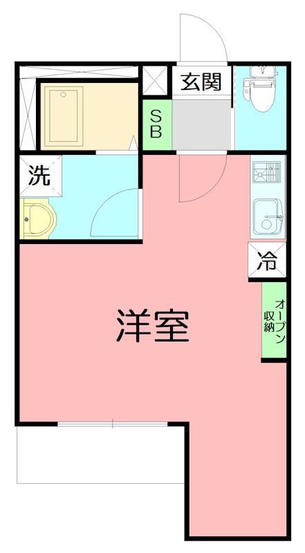 ARUKA027(ワンルーム/1階)の間取り写真