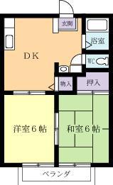 マイシティライフ50番館(2DK/1階)の間取り写真