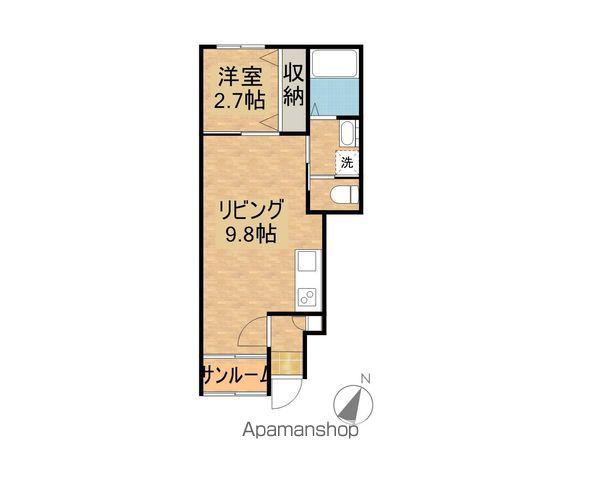 ヴィアアヴァンティ1号棟(1LDK/1階)の間取り写真