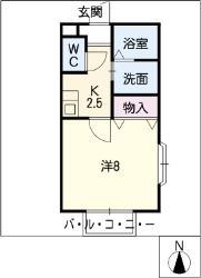 エピキュリアン大同(1K/2階)の間取り写真