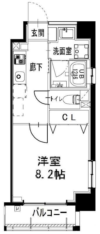 SPERO CASA(1K/4階)の間取り写真