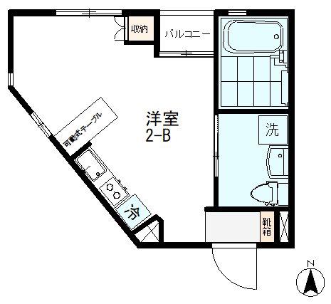 マロニエハイツ吉祥寺(ワンルーム/2階)の間取り写真