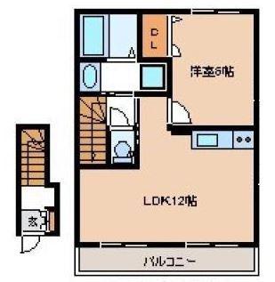 ブルーオーシャン(1LDK/2階)の間取り写真