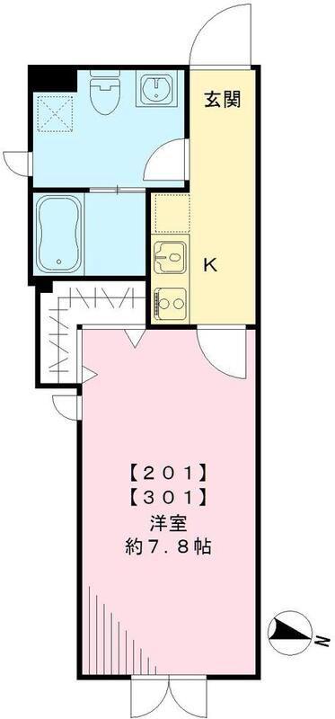 LAPIS COURT YOTSUYA(1K/3階)の間取り写真