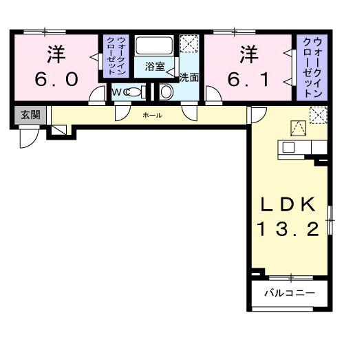 シャルマールスイート(2LDK/1階)の間取り写真