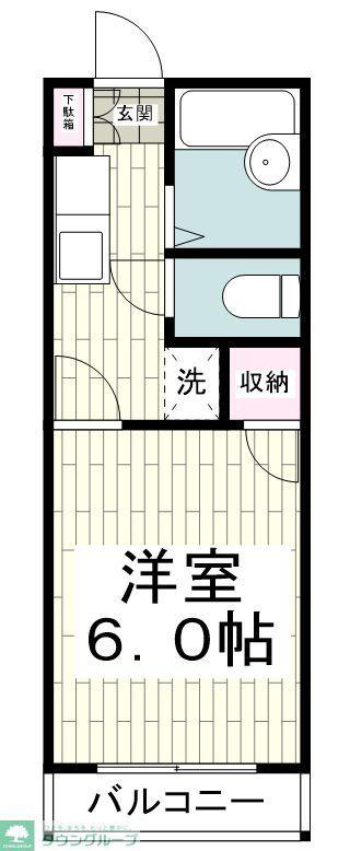 リファレンス戸塚(1K/1階)の間取り写真