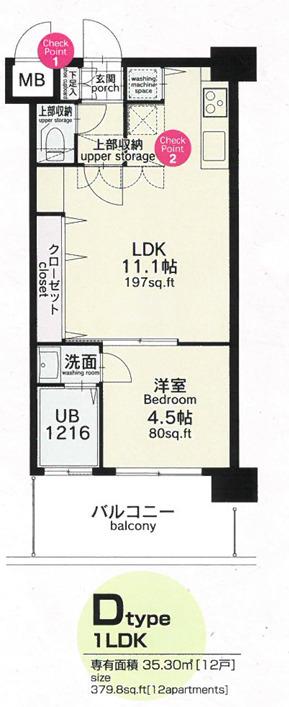 ORIENT BLD NO.82(1LDK/5階)の間取り写真