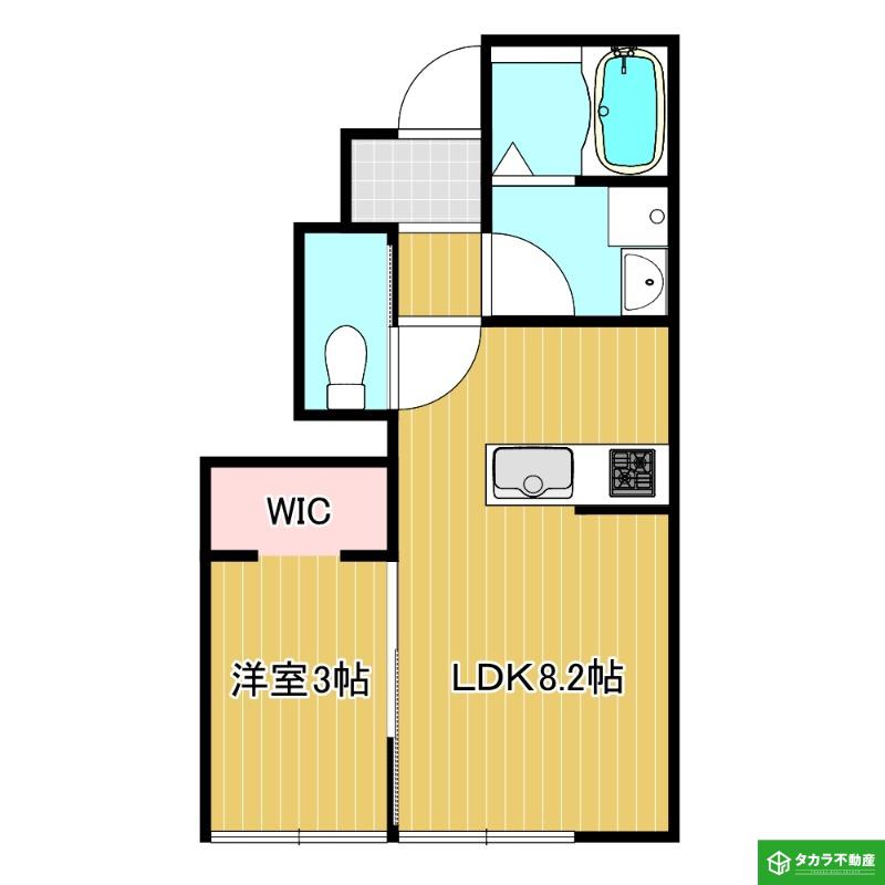 アパルトメント勢家(1LDK/1階)の間取り写真