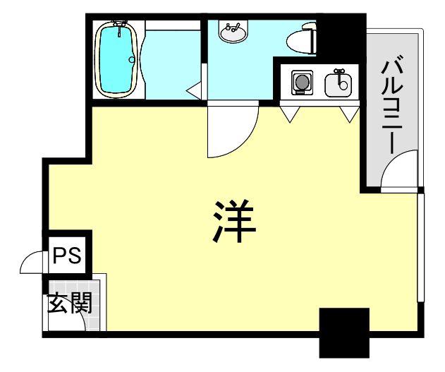 レバンガ西本町AP(ワンルーム/2階)の間取り写真