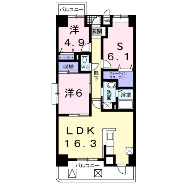 セントレジデンス(3LDK/3階)の間取り写真