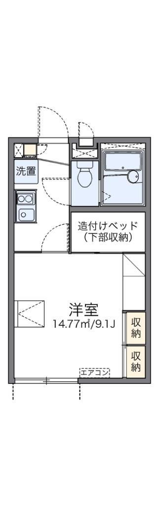 レオパレスアムールコート(1K/2階)の間取り写真