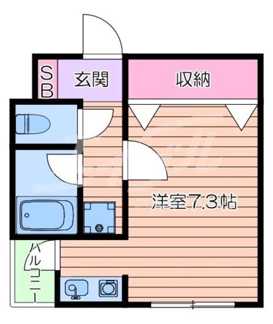 千里丘コーポ(1K/2階)の間取り写真