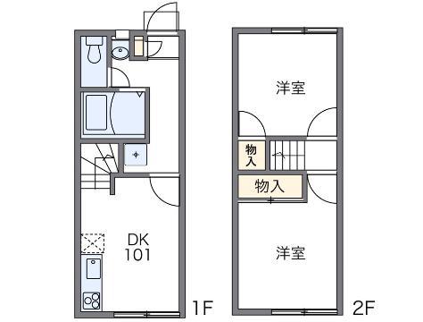 母木 おものぎ(2DK/1階)の間取り写真