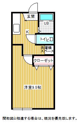 いづみハイツ(1K/2階)の間取り写真