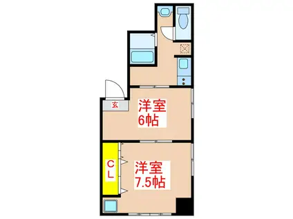 エムハイツ(2K/2階)の間取り写真