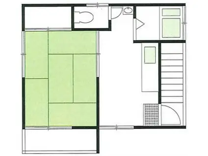 朝日アパート(1DK/2階)の間取り写真