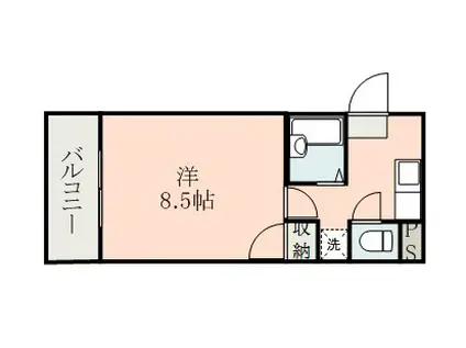 サンパティークシャトー(1K/5階)の間取り写真