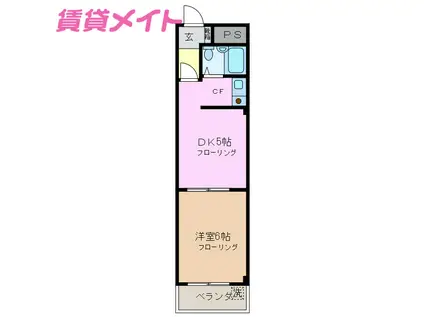 柴田ハイツ(1DK/3階)の間取り写真