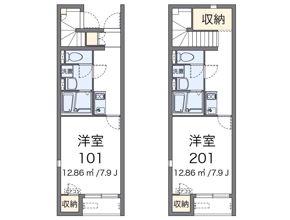 レオネクストメゾン ド 北条(1K/2階)の間取り写真
