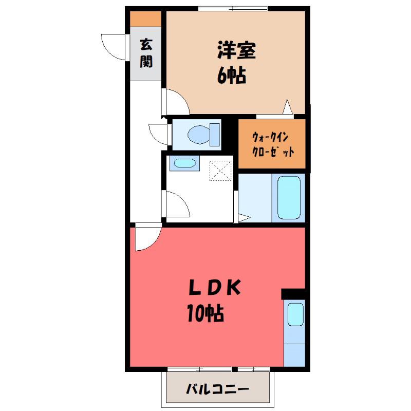 クローリス(1LDK/1階)の間取り写真