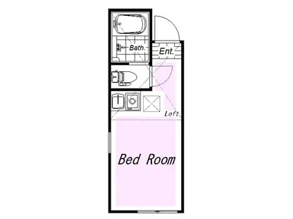 セレシア横浜釜台(ワンルーム/1階)の間取り写真