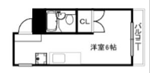 アメニティ聖護院(ワンルーム/3階)の間取り写真