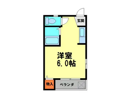 花屋敷日進ビル(1K/3階)の間取り写真