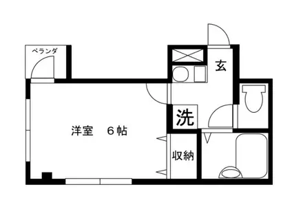 ヴィクトワール(ワンルーム/3階)の間取り写真