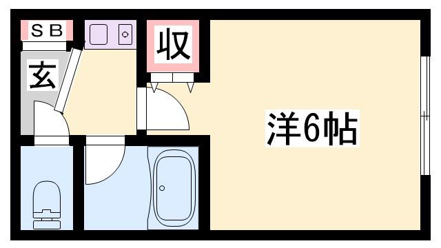 ゆめ こーぽ(1K/1階)の間取り写真