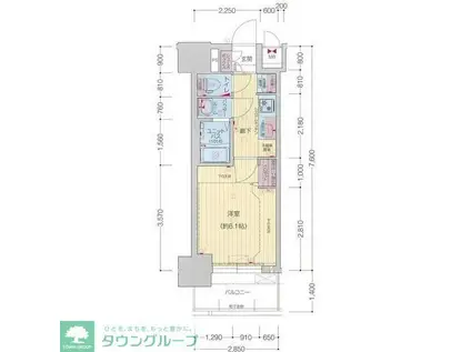 プレサンス太閤通駅前デュプル(1K/10階)の間取り写真