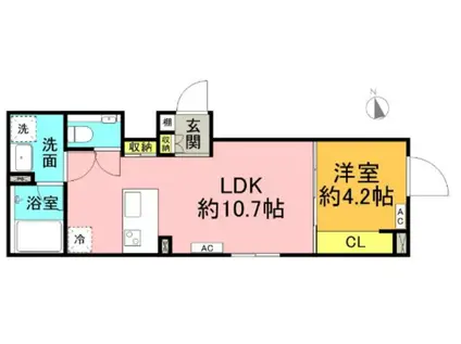 REVERESIDENCE代々木 レーヴレジデンス代々木(1LDK/B1階)の間取り写真