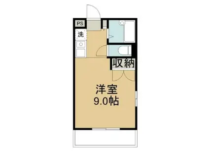 エスポワール中庄(1K/1階)の間取り写真