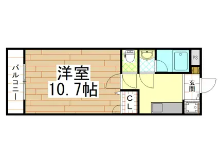 Kアゴラ(1K/1階)の間取り写真