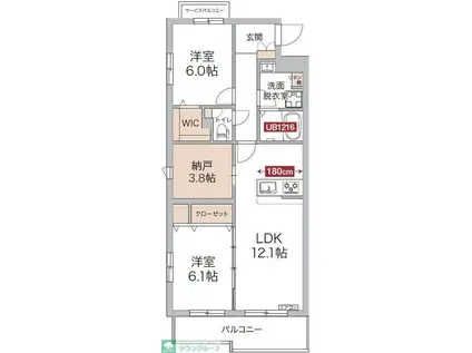 リージュ(2SLDK/2階)の間取り写真