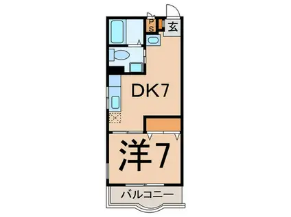 ヴィ鶴見(1DK/1階)の間取り写真