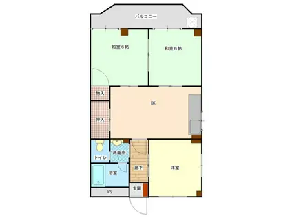 コンフォート西明石(3DK/3階)の間取り写真