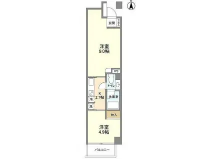 BAUMPLATZ(2K/4階)の間取り写真