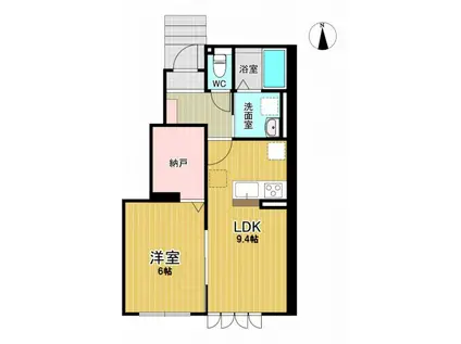 ハイム プルメリア(2LDK/2階)の間取り写真