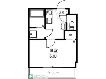 グランシャレー堀切菖蒲園III(1K/3階)の間取り写真