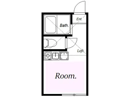 天王町コニーホーキンス(ワンルーム/2階)の間取り写真