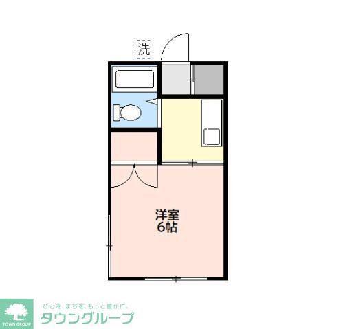 第三赤坂ハイツ(1K/1階)の間取り写真