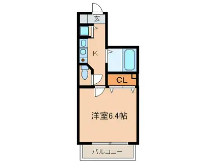 ロイヤルヒル神戸三宮II(1K/5階)の間取り写真