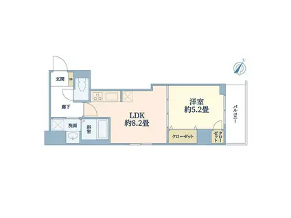 ベルパエーゼ小石川(1LDK/4階)の間取り写真