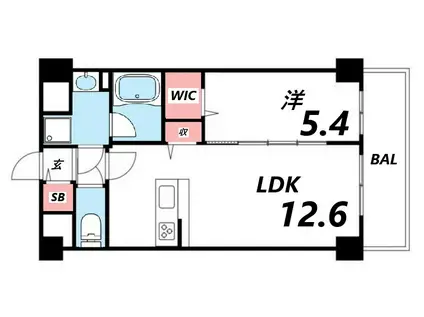 JR播但線 京口駅 徒歩7分 4階建 築6年(1LDK/3階)の間取り写真