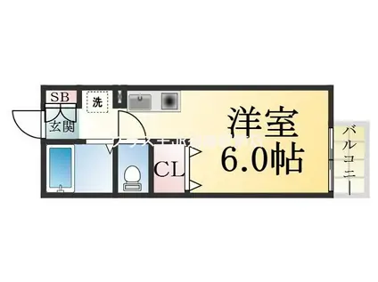 セジュール宝泉(1K/2階)の間取り写真