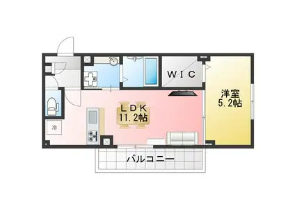 ALIVIO TK(1LDK/3階)の間取り写真