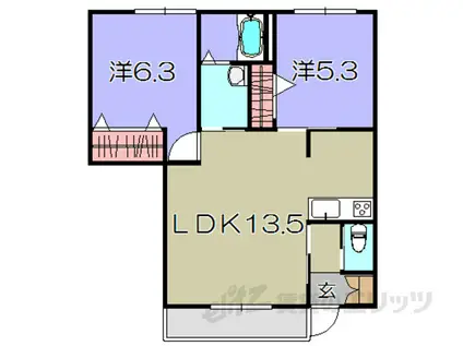 グリーンフォレスト(2LDK/1階)の間取り写真