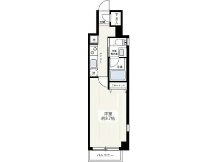 カスタリア神保町(1K/10階)の間取り写真