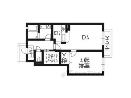 シャーメゾンにしむら(1LDK/1階)の間取り写真