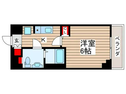 アーバンパーク妙典(1K/4階)の間取り写真